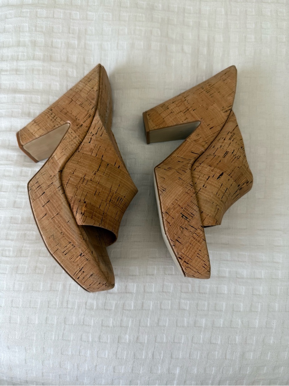 Jeffrey Campbell Cork Slide Mules in Tan 8 euc